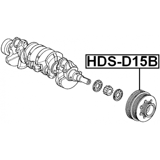 HDS-D15B - Hihnapyörä, kampiakseli 