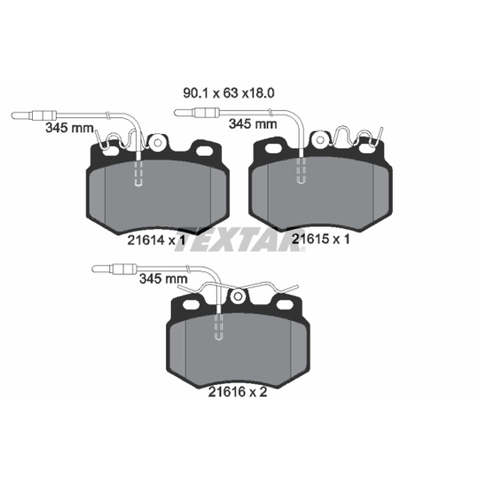 2161403 - Brake Pad Set, disc brake 