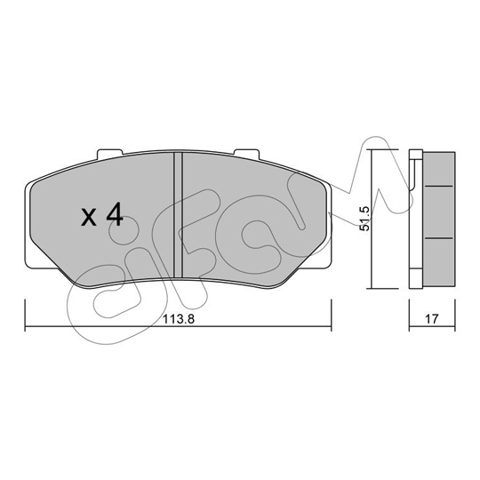 822-308-0 - Brake Pad Set, disc brake 