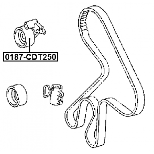 0187-CDT250 - Tensioner Pulley, timing belt 
