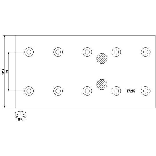 1728705 - Brake Lining Kit, drum brake 