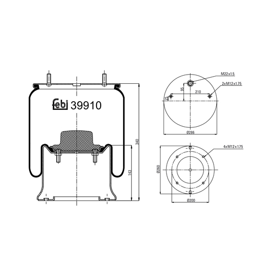 39910 - Boot, air suspension 