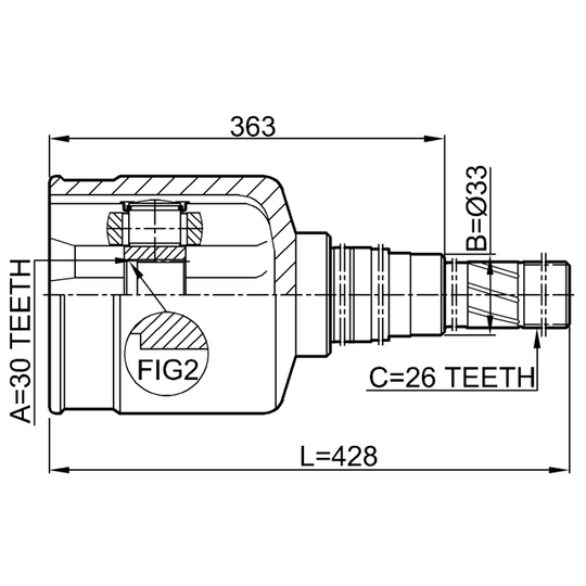 0211-J1016RH - Joint, drive shaft 