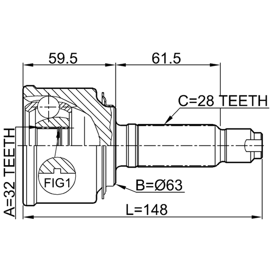 0310-057 - Joint, drive shaft 