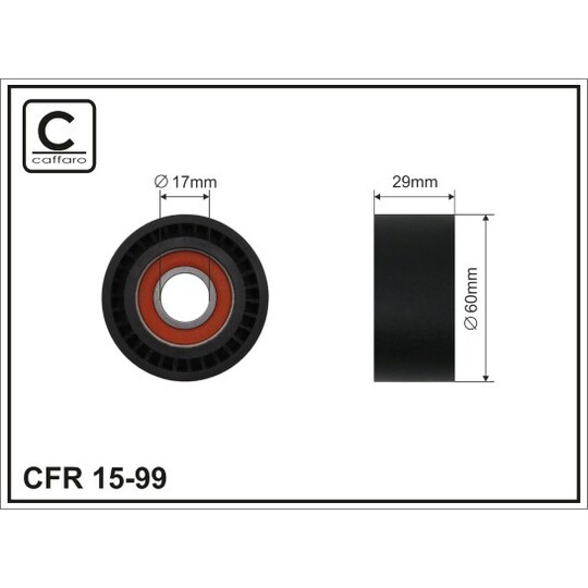 15-99 - Tensioner Pulley, v-ribbed belt 