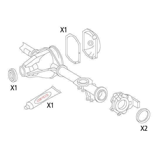 19535845 - Packningssats, differential 