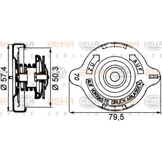 8MY 376 742-211 - Sealing Cap, coolant tank 