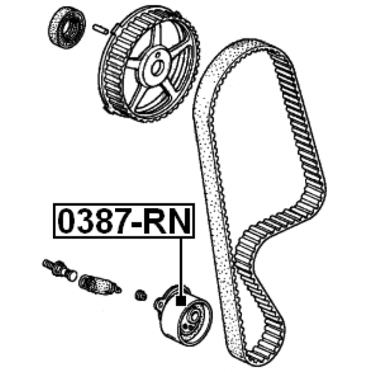 0387-RN - Tensioner Pulley, timing belt 