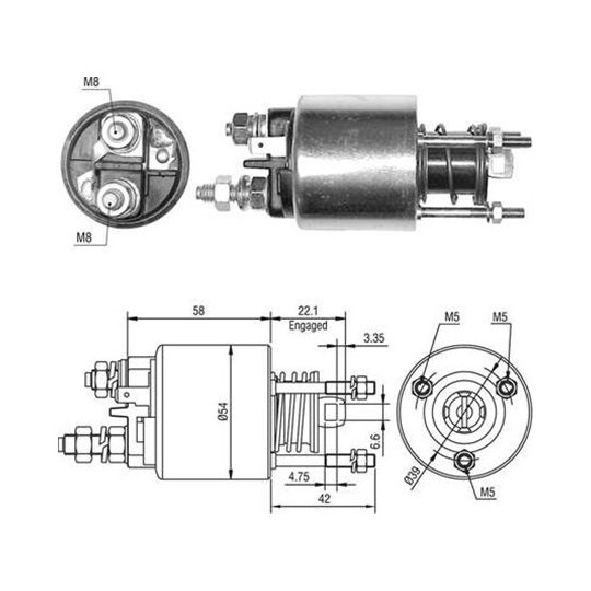 940113050497 - Solenoid Switch, starter 