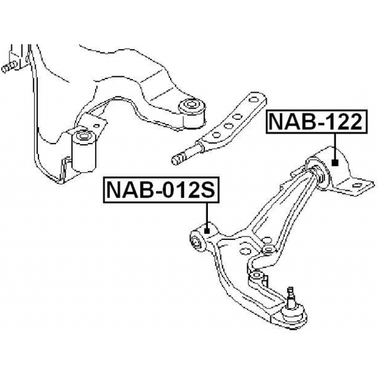 NAB-012S - Control Arm-/Trailing Arm Bush 