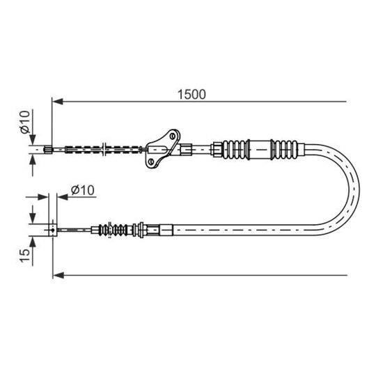 1 987 482 170 - Cable, parking brake 