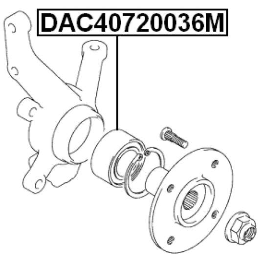DAC40720036M - Pyöränlaakeri 