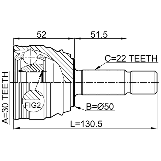2310-010 - Joint, drive shaft 
