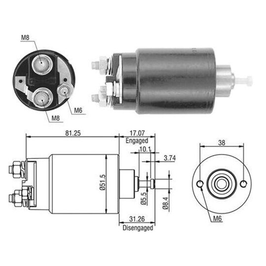 940113050404 - Solenoid Switch, starter 