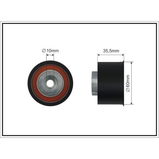 363-128 - Deflection/Guide Pulley, timing belt 