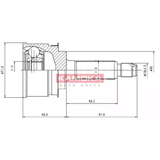 7022 - Joint Kit, drive shaft 