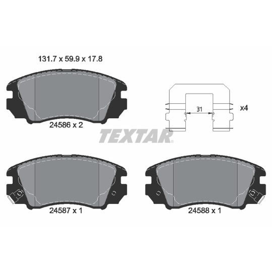 2458601 - Brake Pad Set, disc brake 