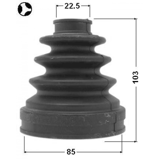 0115-140T - Bellow, driveshaft 