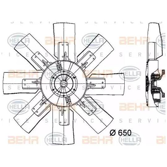 8MV 376 728-601 - Fan, radiator 