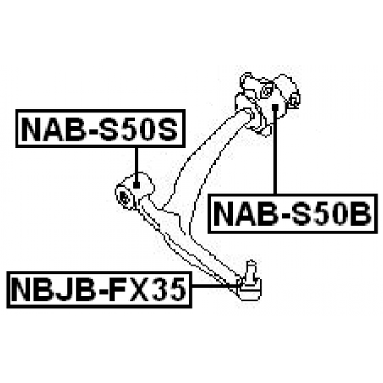 NAB-S50B - Control Arm-/Trailing Arm Bush 