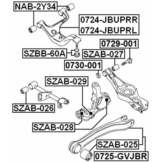 SZAB-025 - Control Arm-/Trailing Arm Bush 