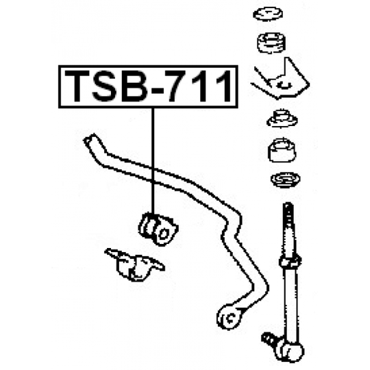 TSB-711 - Bussning, krängningshämmare 