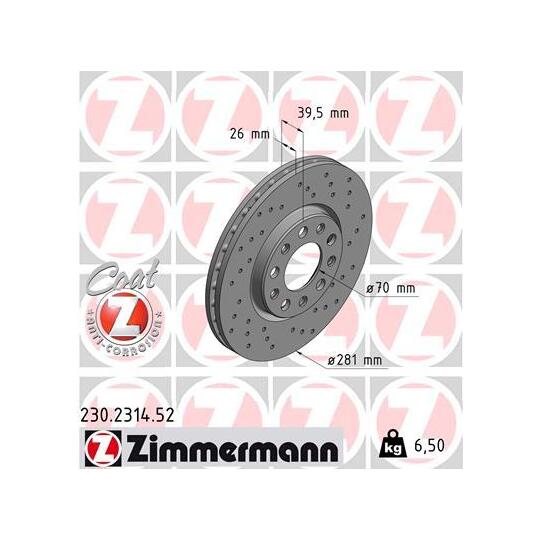 230.2314.52 - Brake Disc 