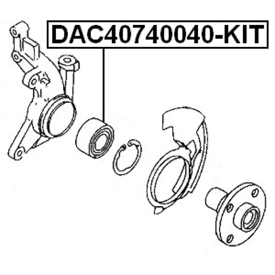 DAC40740040-KIT - Pyöränlaakerisarja 