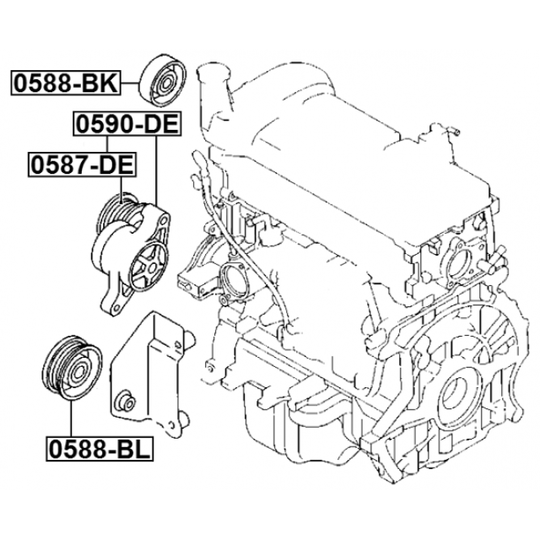 0590-DE - Belt Tensioner, v-ribbed belt 