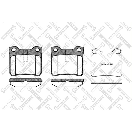 332 010B-SX - Brake Pad Set, disc brake 