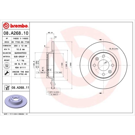 08.A268.11 - Brake Disc 