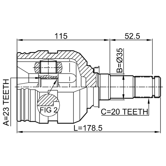 0111-SXM10LH - Joint, drive shaft 