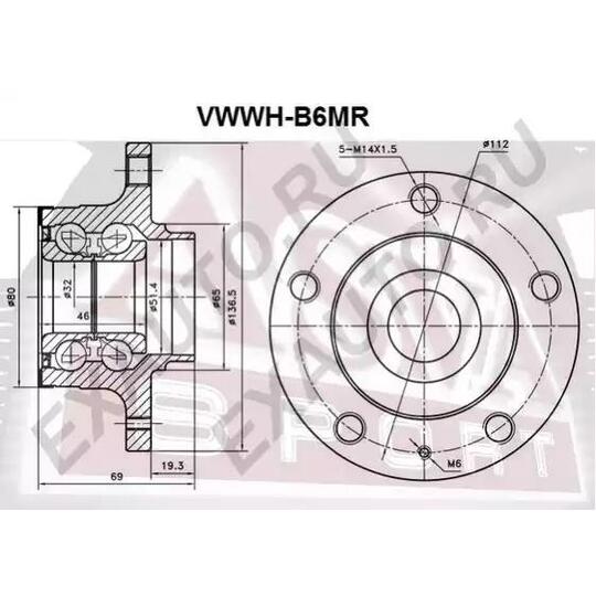 VWWH-B6MR - Wheel hub 