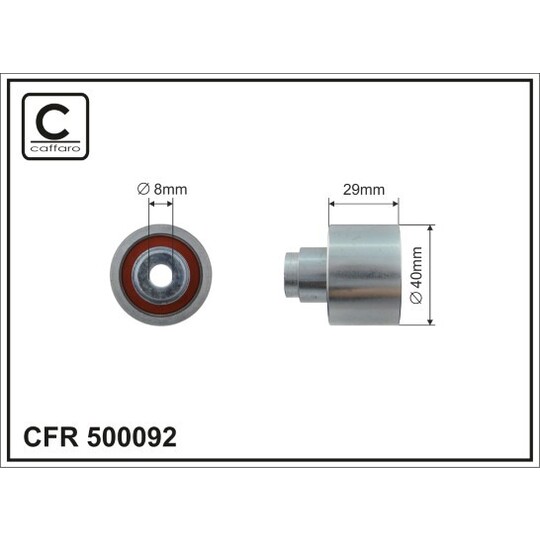 500092 - Deflection/Guide Pulley, timing belt 