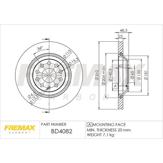 BD-4082 - Brake Disc 