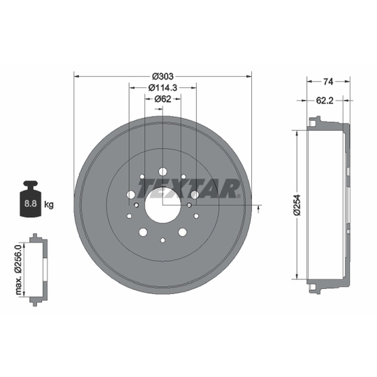 94038600 - Brake Drum 