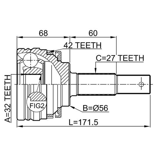 0210-P10A42 - Joint, drive shaft 