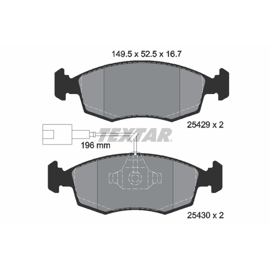 2542901 - Brake Pad Set, disc brake 