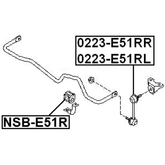0223-E51RL - Rod/Strut, stabiliser 