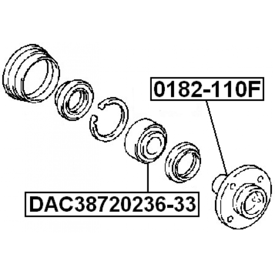 DAC38720236-33 - Wheel Bearing 