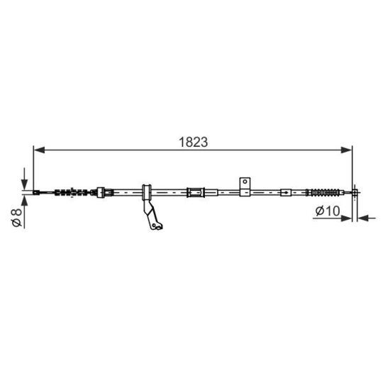 1 987 482 297 - Cable, parking brake 