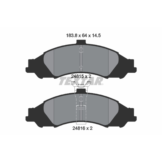2481501 - Brake Pad Set, disc brake 
