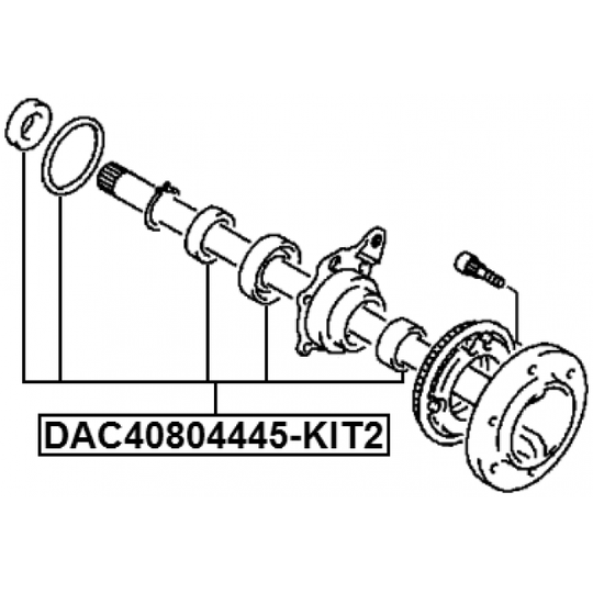 DAC40804445-KIT2 - Pyöränlaakerisarja 