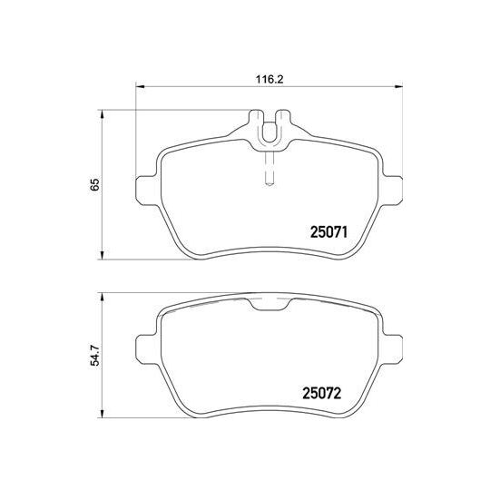 P 50 117 - Brake Pad Set, disc brake 