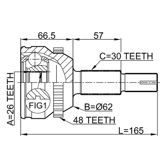 0110-MCV30A48 - Joint, drive shaft 