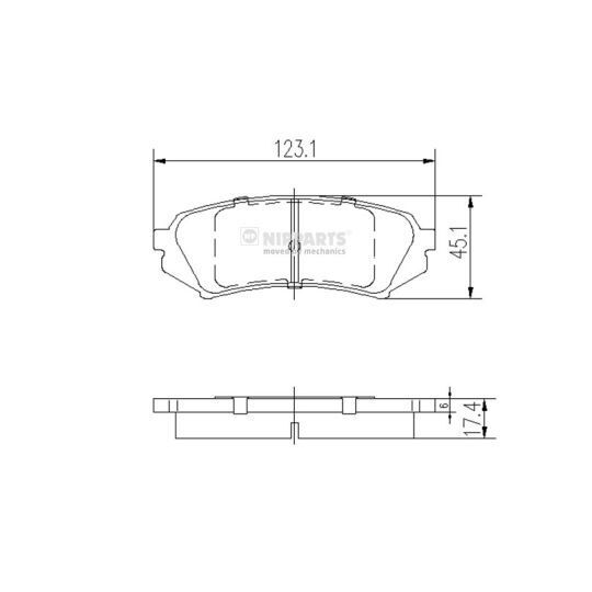 J3612022 - Brake Pad Set, disc brake 