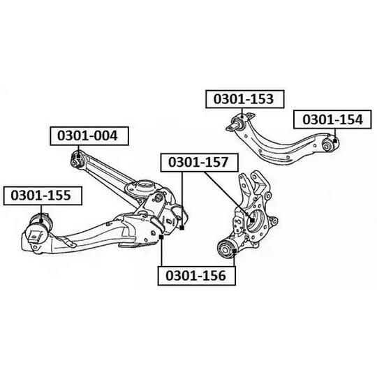 0301-153 - Control Arm-/Trailing Arm Bush 