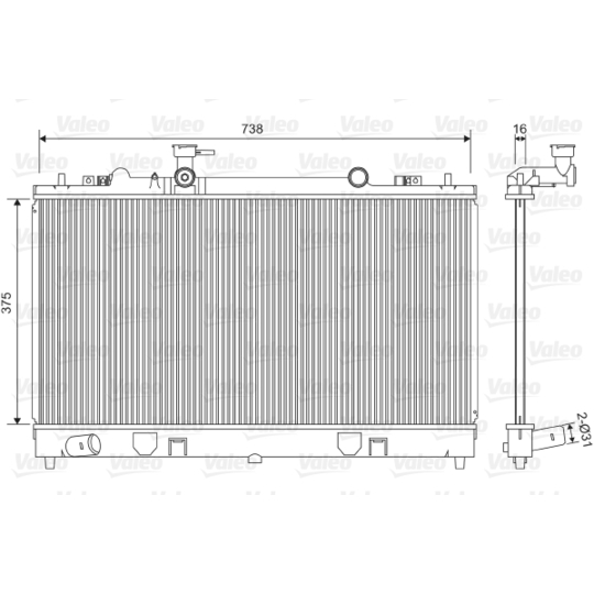 734410 - Radiator, engine cooling 