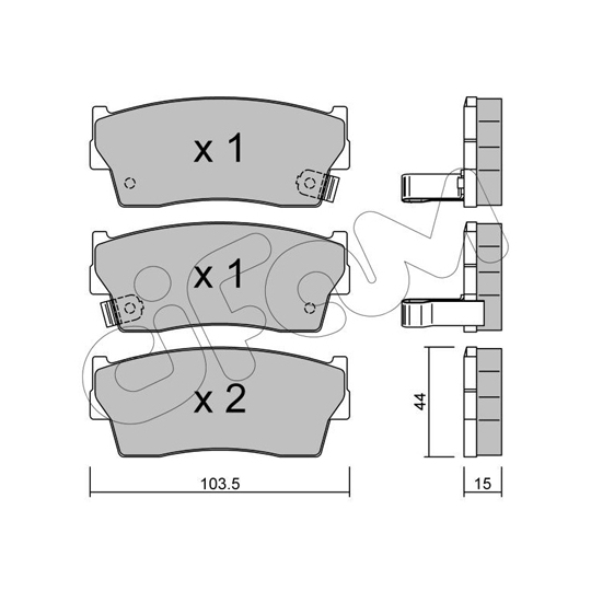 822-116-0 - Brake Pad Set, disc brake 