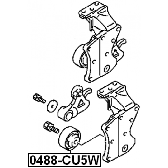 0488-CU5W - Deflection/Guide Pulley, v-ribbed belt 